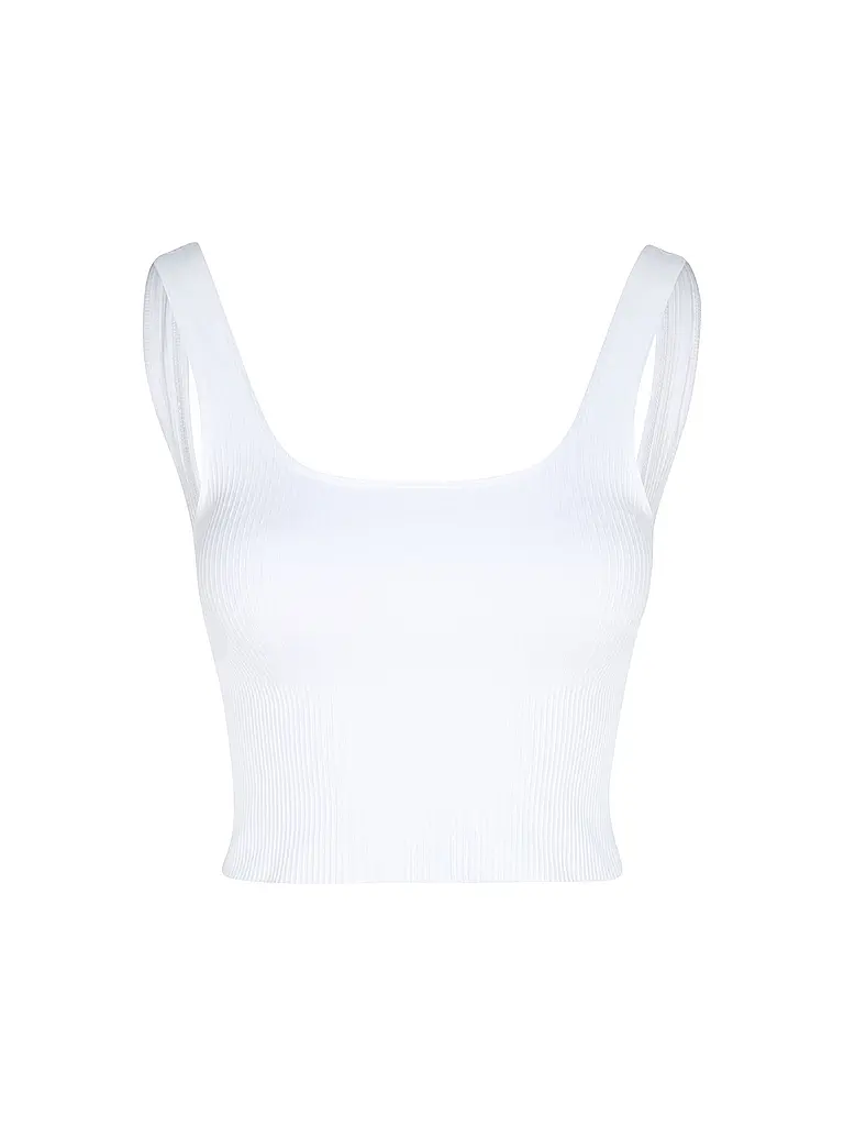 AIM'N | Top da donna a coste senza cuciture | Bianco