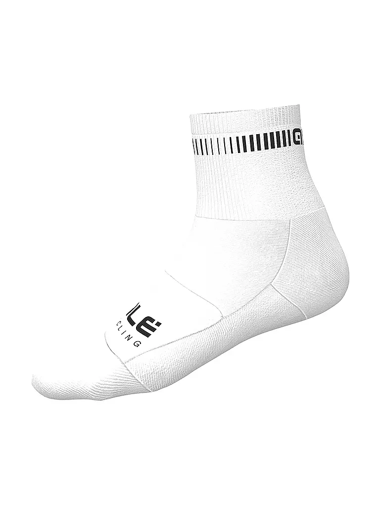 ALE | Calze da ciclismo da donna Logo Q-Skin | Bianco