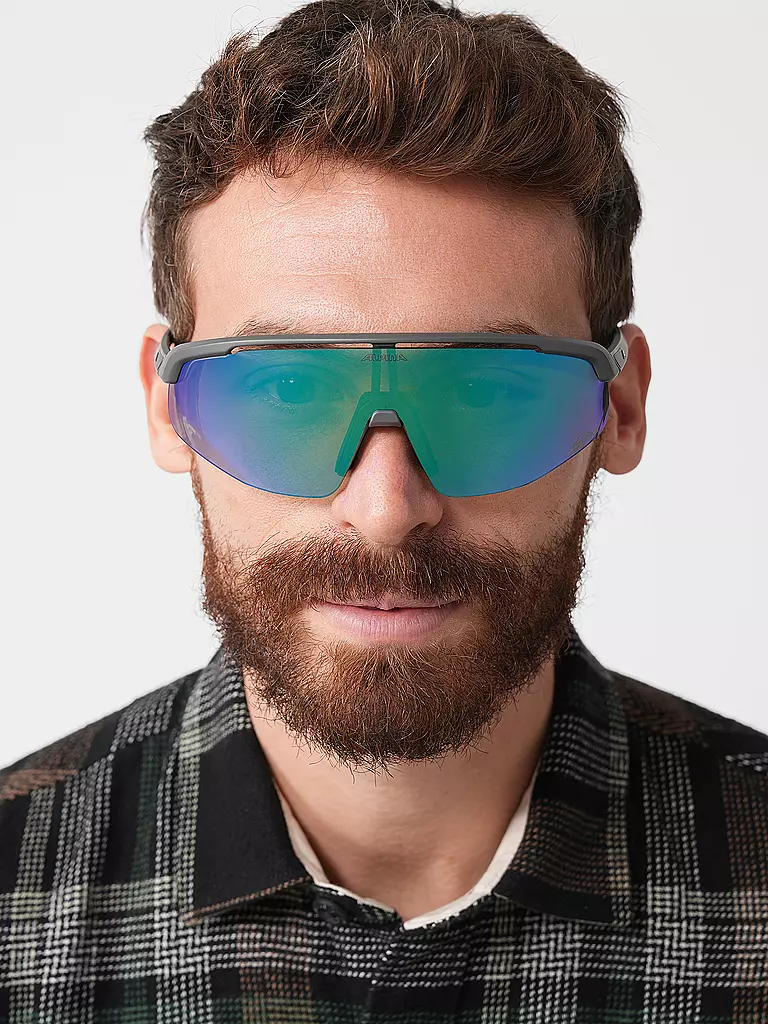 ALPINA | Occhiali da ciclismo da uomo Turbo Pro Q-Lite | Grigio