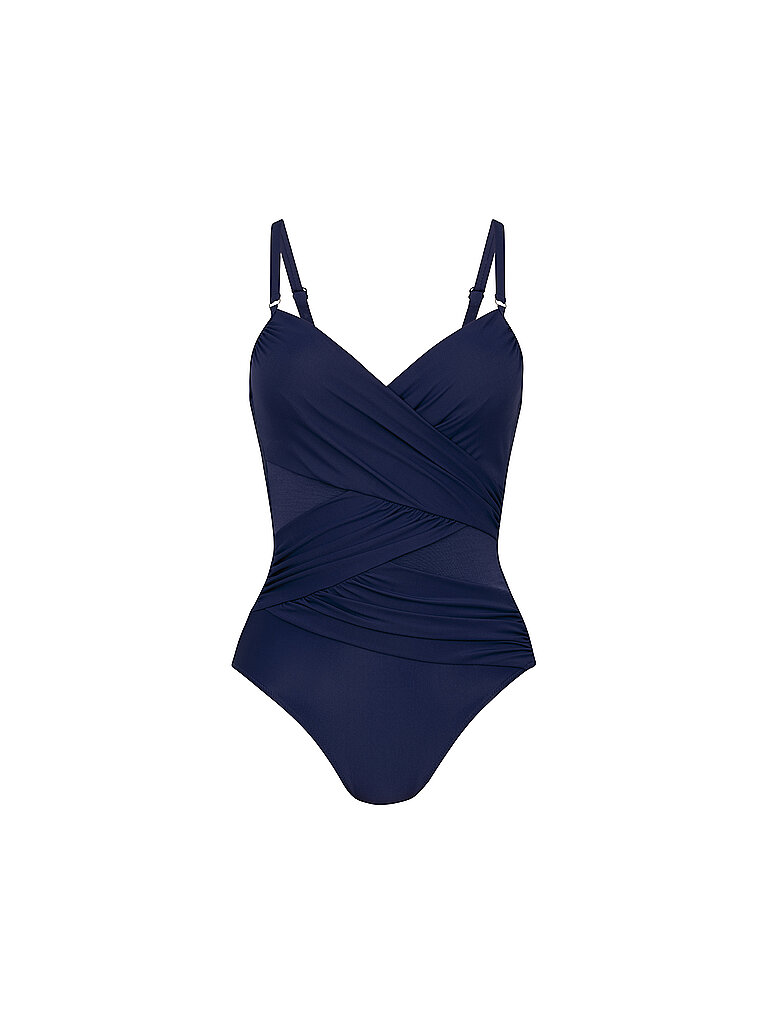 Costume da bagno da donna Floral Illusion blu 42C