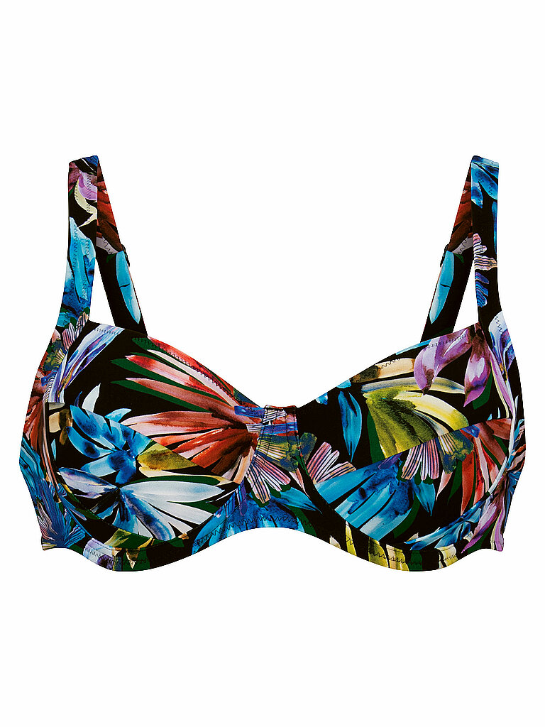Top bikini da donna Night Flowers multicolore 38E