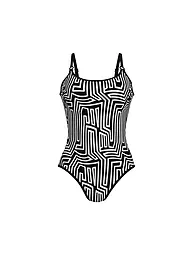 ANITA | Damen Badeanzug Shining Lines | Nero
