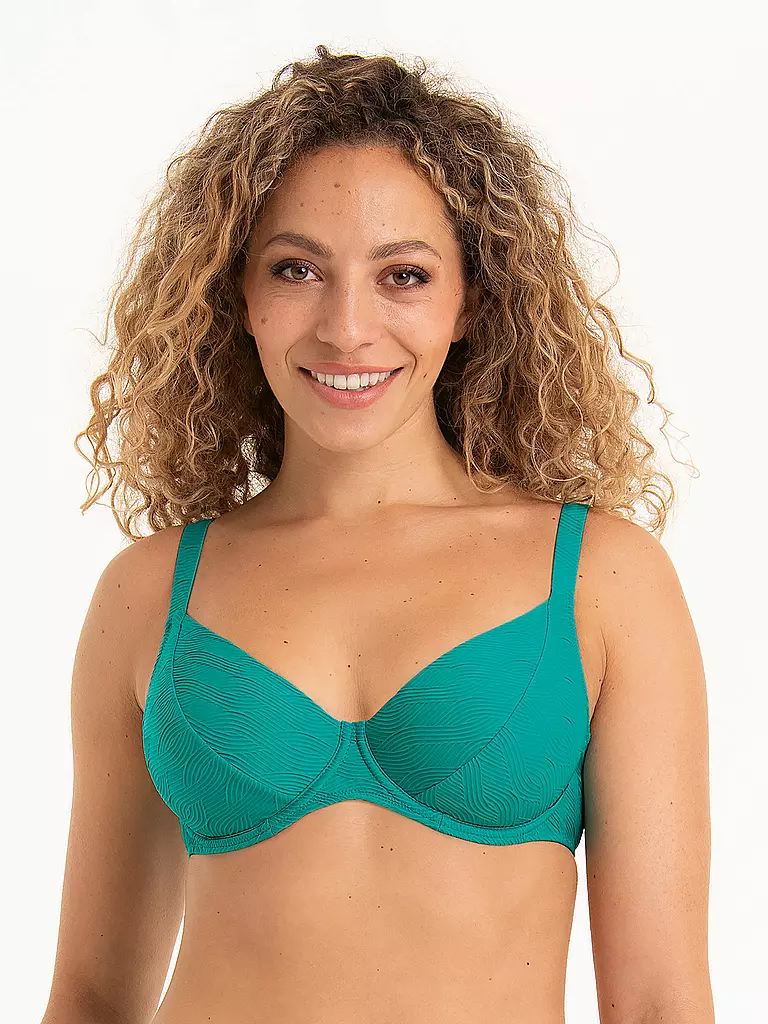 ANITA | Top bikini da donna RF-Stretch Wave | Turchese