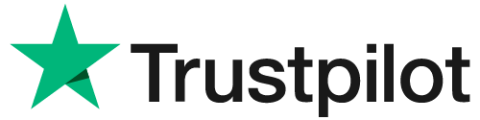 Il logo di Trustpilot con una stella verde a sinistra della parola "Trustpilot" in caratteri neri su sfondo grigio chiaro.