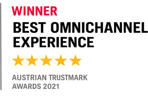 Vincitore: Migliore esperienza omnichannel, 5 stelle, Austrian Trustmark Awards 2021.