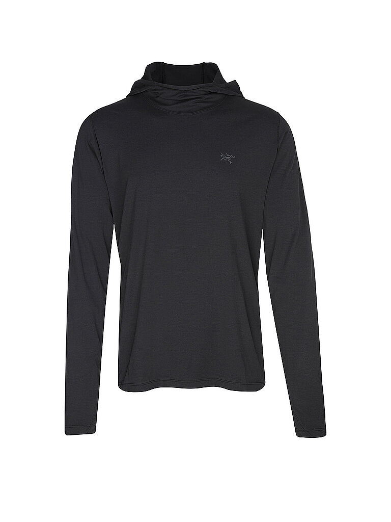 Arcteryx Maglietta funzionale da uomo Cormac UV50 con cappuccio nero XL