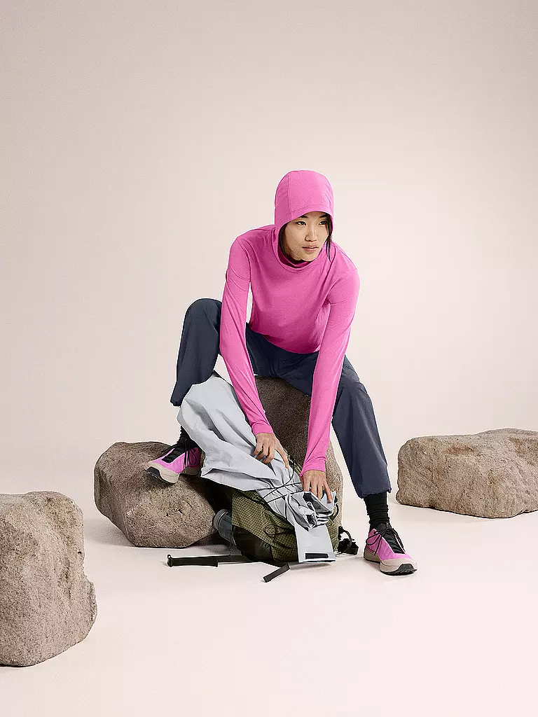 ARCTERYX | Felpa funzionale da donna con cappuccio Taema | Fucsia