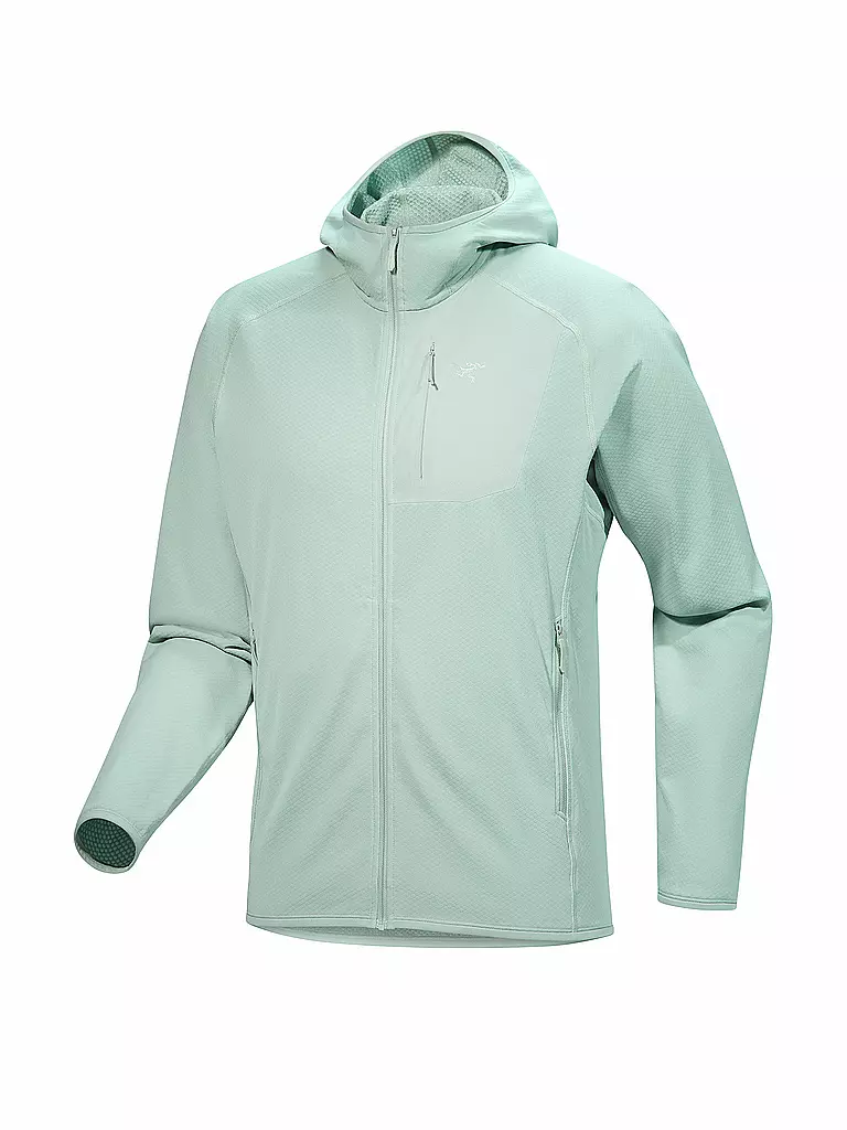 ARCTERYX | Giacca in pile da uomo Delta Hoodie | Verde chiaro