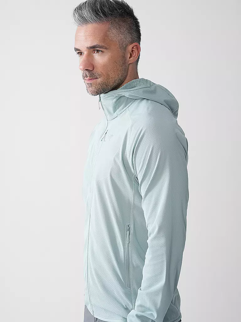 ARCTERYX | Giacca in pile da uomo Delta Hoodie | Verde chiaro
