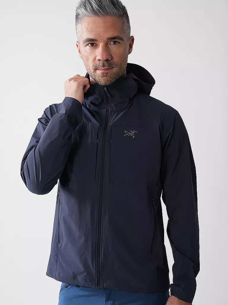 ARCTERYX | Softshelljacke Gamma LW Hoodie da uomo | Nero