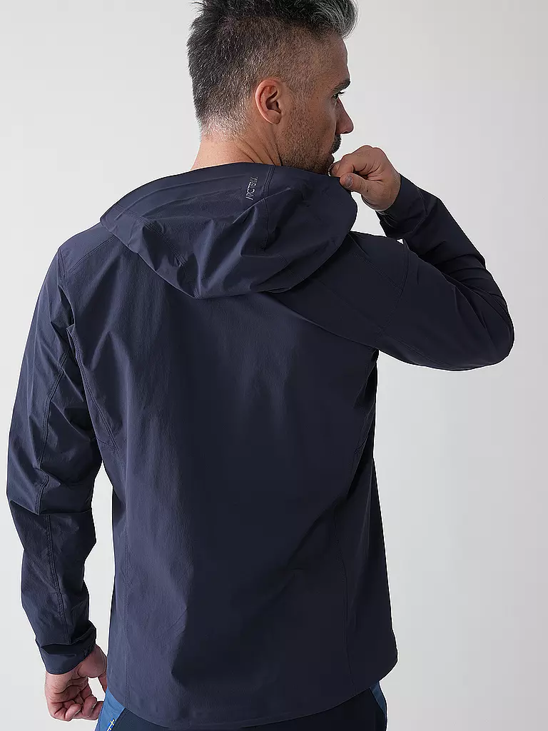ARCTERYX | Softshelljacke Gamma LW Hoodie da uomo | Nero