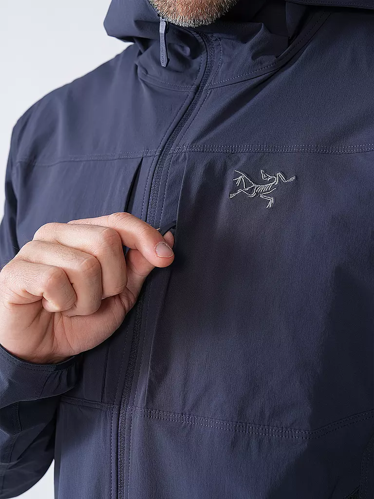 ARCTERYX | Softshelljacke Gamma LW Hoodie da uomo | Nero