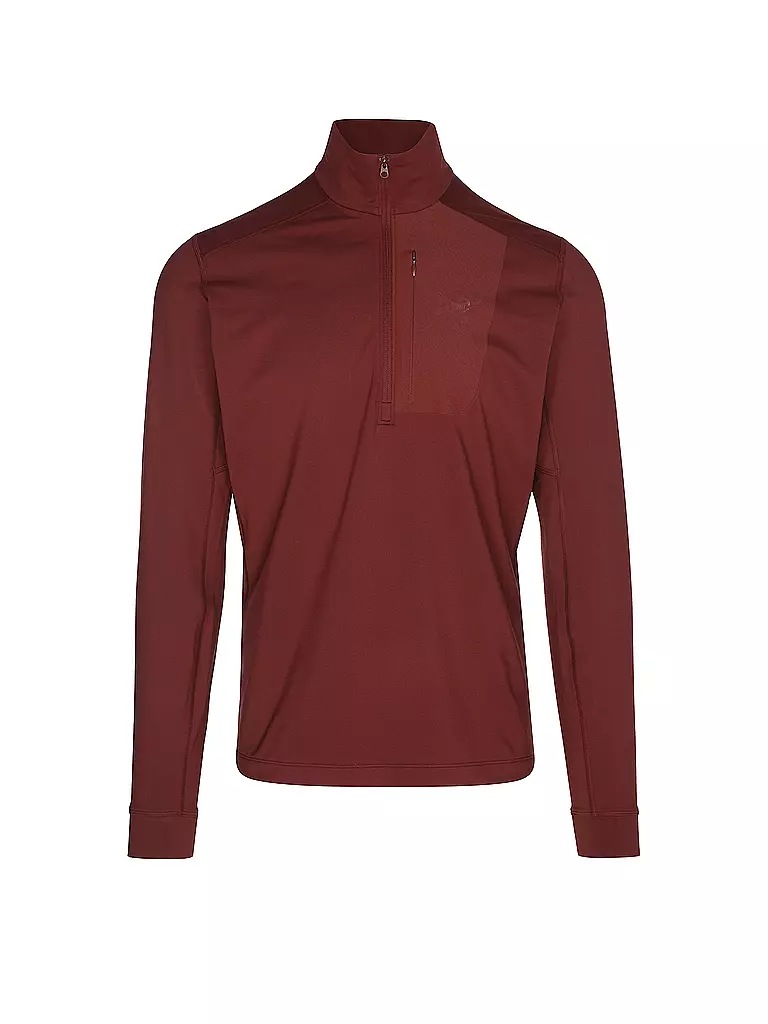 ARCTERYX | Zipshirt intimo da uomo RHO LT | Rosso scuro