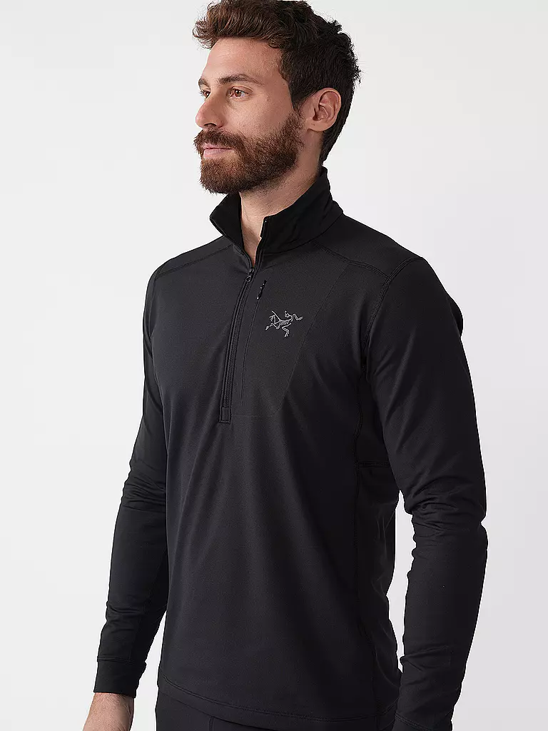 ARCTERYX | Zipshirt intimo da uomo RHO LT | Nero