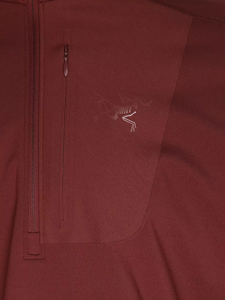 ARCTERYX | Zipshirt intimo da uomo RHO LT | Rosso scuro