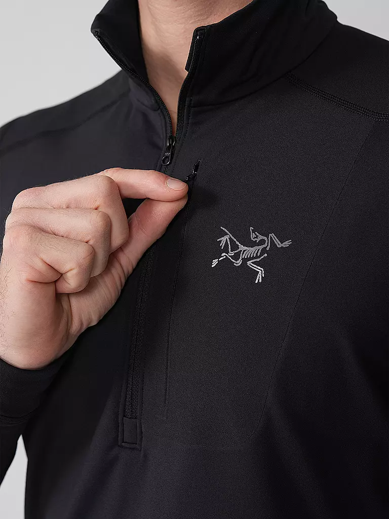 ARCTERYX | Zipshirt intimo da uomo RHO LT | Nero