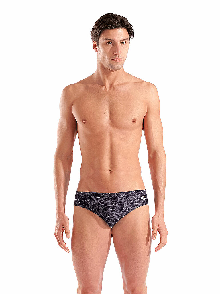 Slip da bagno da uomo Ribbed nero 56