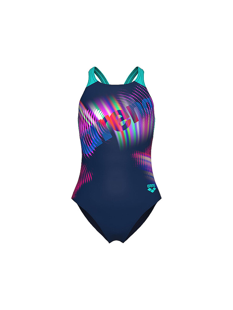 Costume da bagno da ragazza con logo blu 152