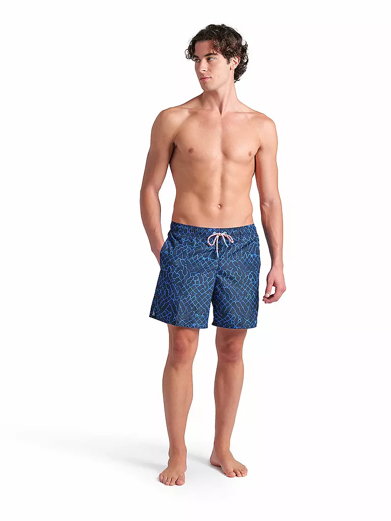 ARENA | Badeshort da uomo Beach Boxer Allover | Blu scuro
