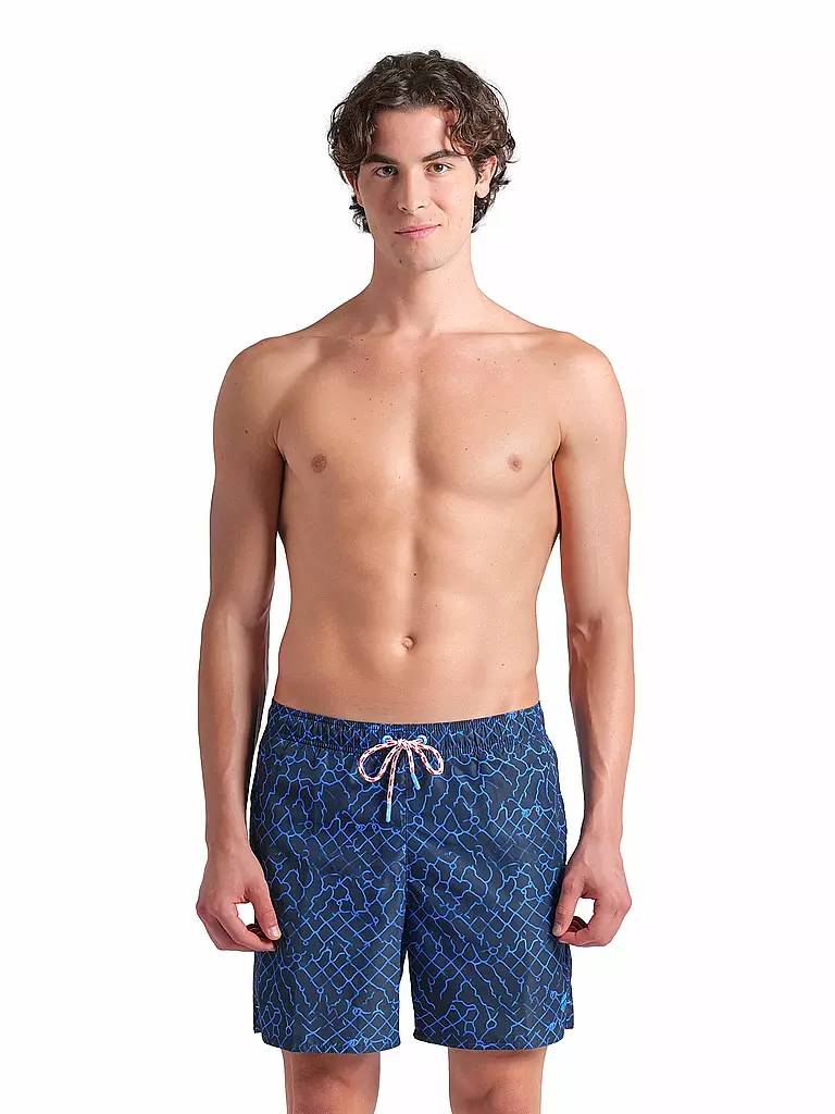 ARENA | Badeshort da uomo Beach Boxer Allover | Blu scuro