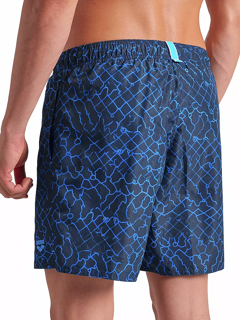 ARENA | Badeshort da uomo Beach Boxer Allover | Blu scuro