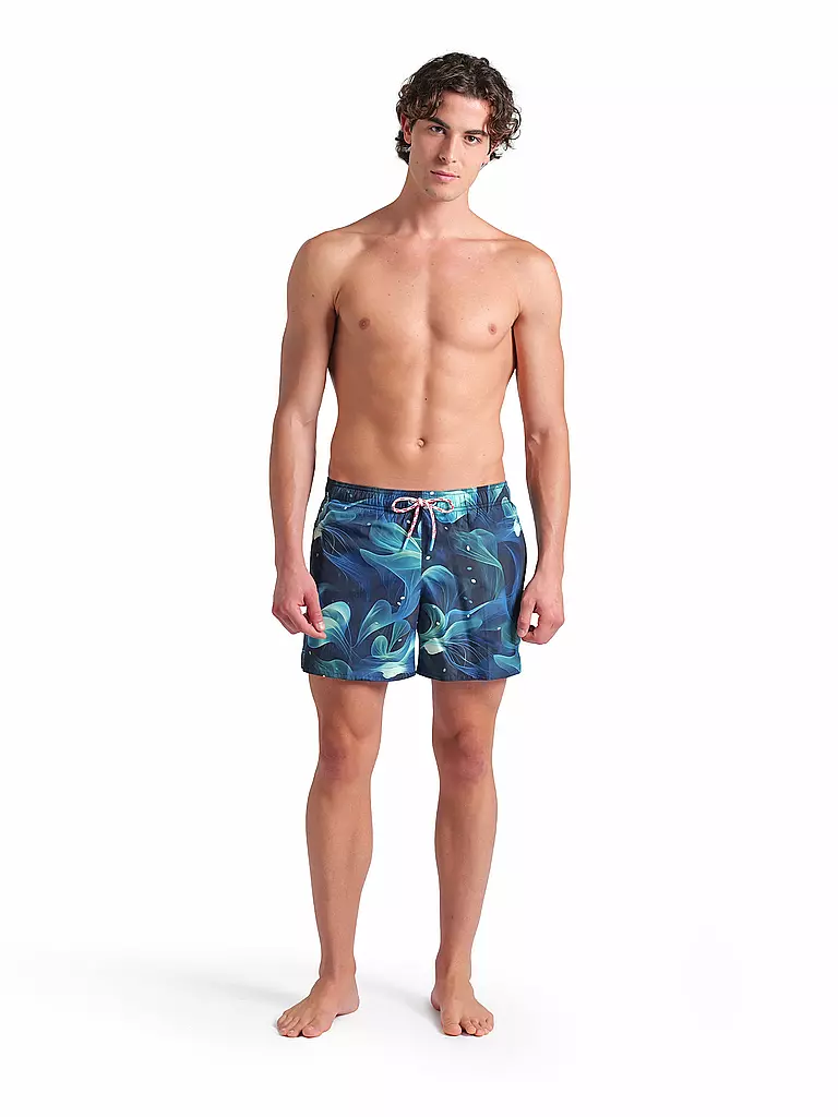 ARENA | Badeshort da uomo Water Print Allover Multiprints | Blu scuro