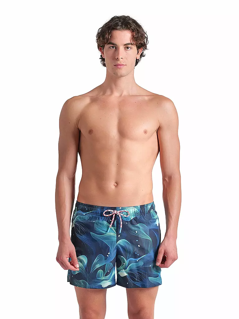 ARENA | Badeshort da uomo Water Print Allover Multiprints | Blu scuro
