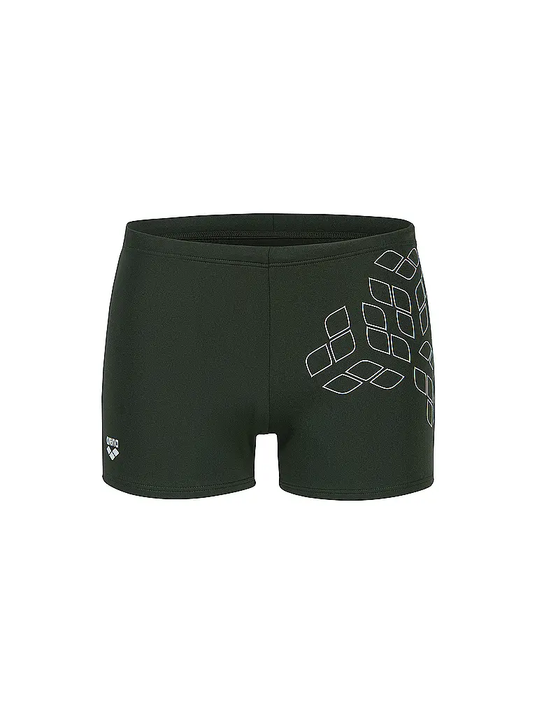 ARENA | Beinbadehose da uomo Kikko Graphic | Verde scuro