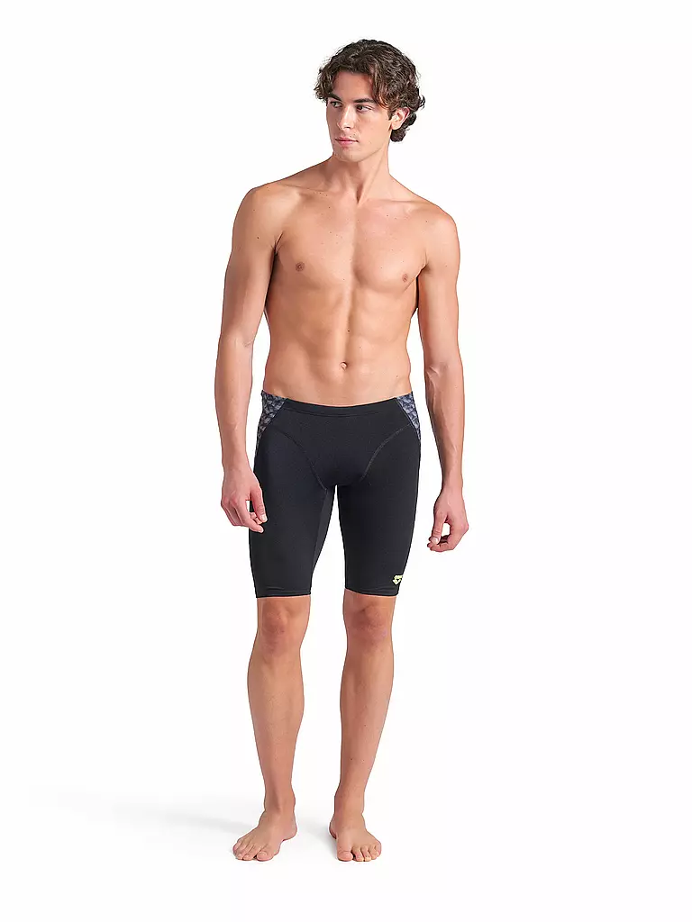 ARENA | Beinbadehose Monogram da uomo | Nero