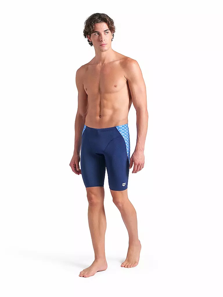 ARENA | Beinbadehose Monogram da uomo | Blu scuro