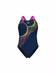 ARENA | Costume da bagno da donna Ripples V-Back | Blu scuro