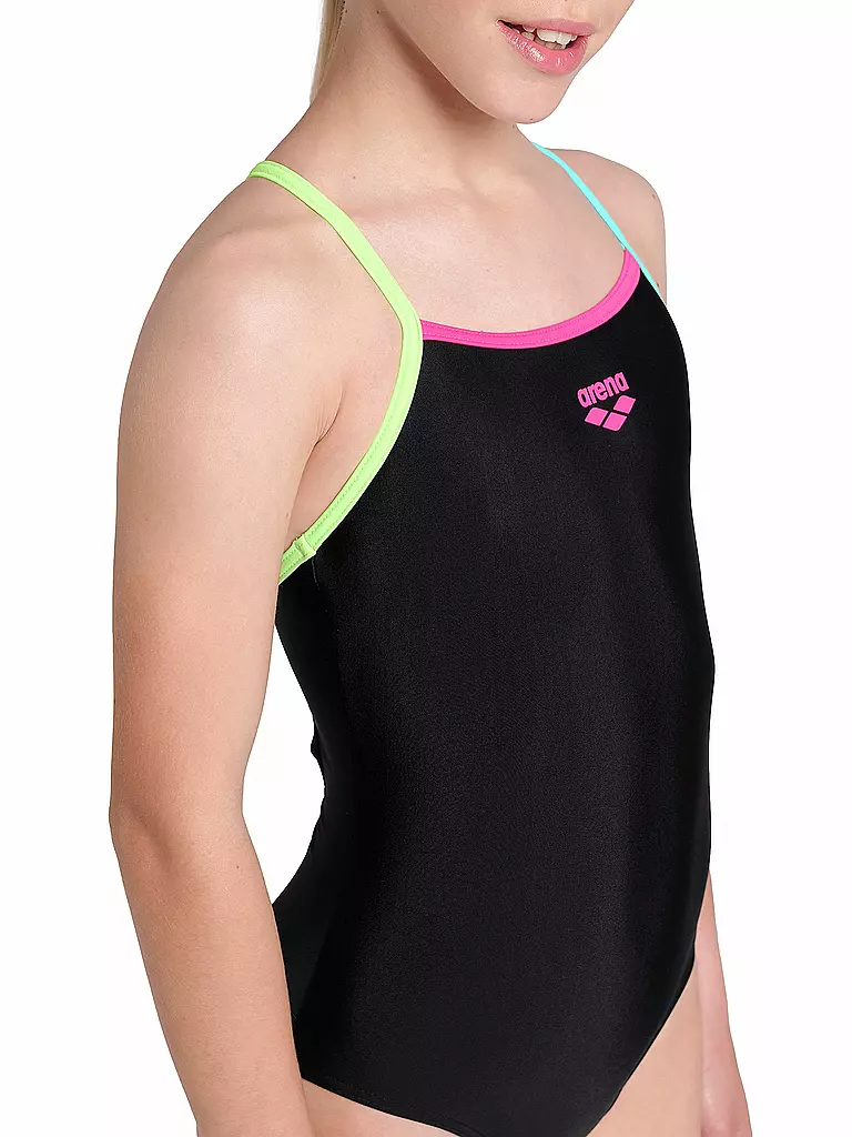 ARENA | Costume da bagno da ragazza Light Drop Solid | Nero