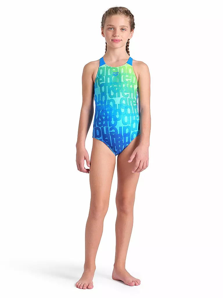 ARENA | Costume da bagno da ragazza multicolore | Blu