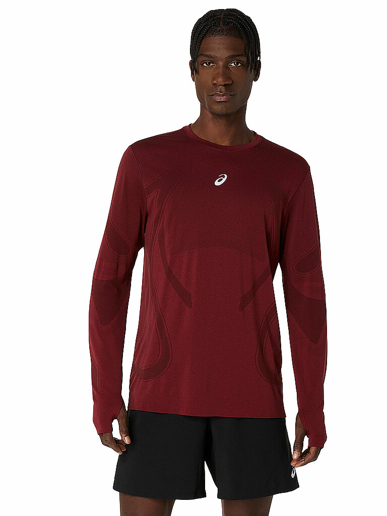 Maglietta da running da uomo Road Seamless rosso scuro M