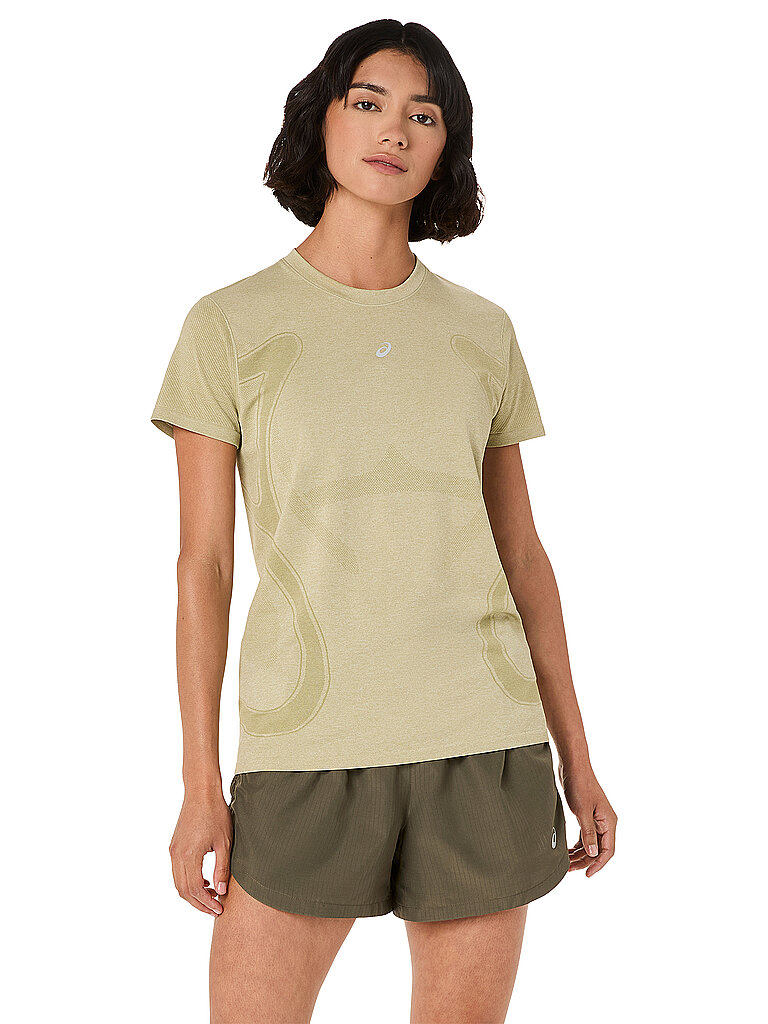 Maglietta da running senza cuciture Road da donna beige XS