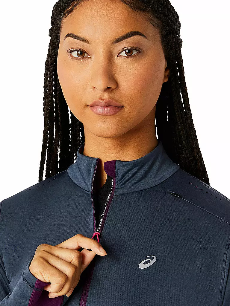 ASICS | Damen Laufshirt Winter Run 1/2 Zip | Lilla