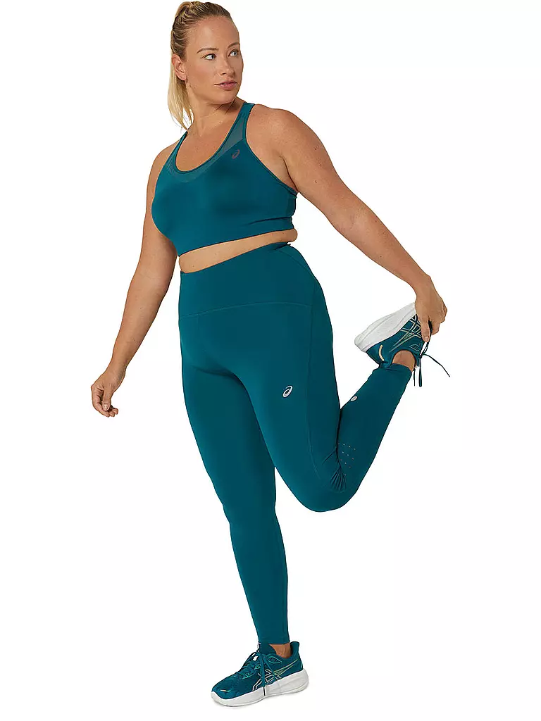ASICS | Damen Lauftight Road High Waist | Verde scuro