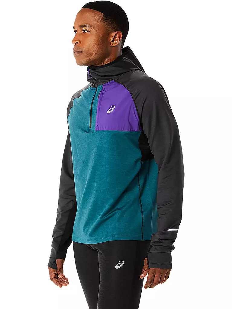 ASICS | Herren Laufhoodie Winter Run LS | Petrolio