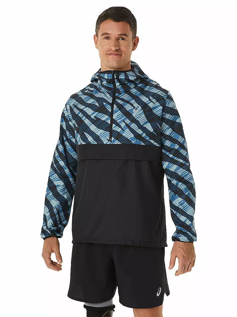 ASICS | Herren Laufjacke Wild Camo Anorak | Blu