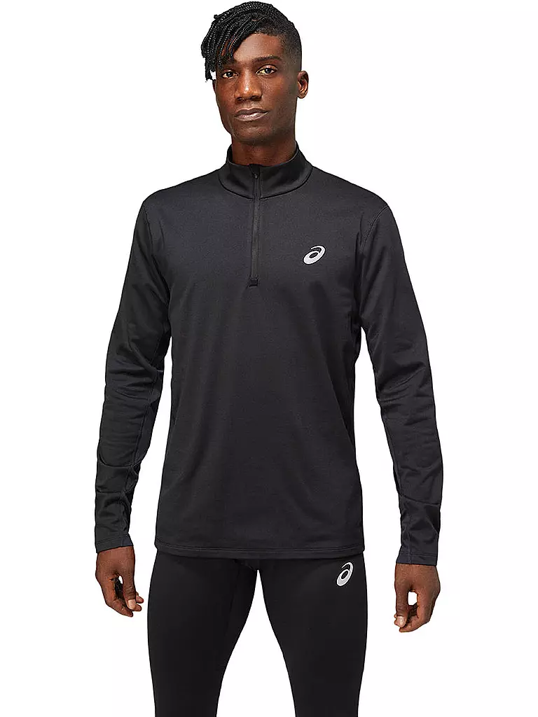ASICS | Herren Laufshirt Core LS 1/2 Zip Winter | Nero