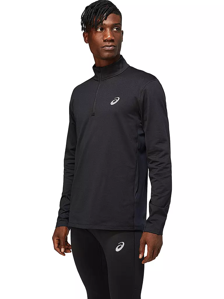 ASICS | Herren Laufshirt Core LS 1/2 Zip Winter | Nero