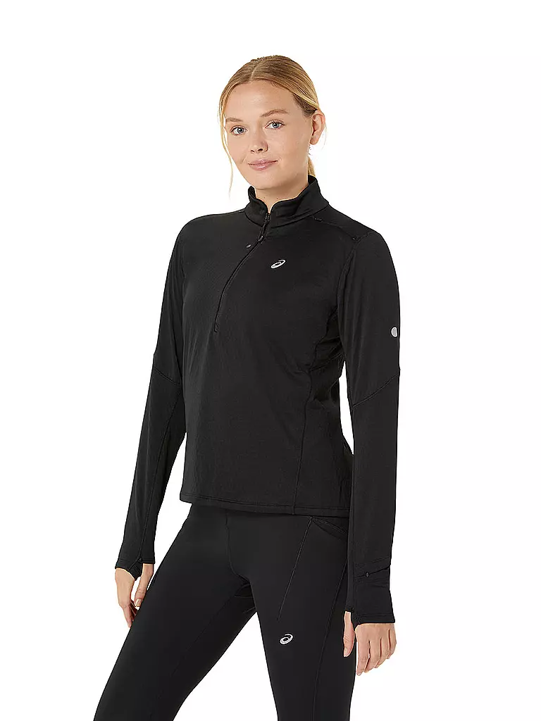 ASICS | Maglia da running da donna Road Winter 1/2 Zip | Nero