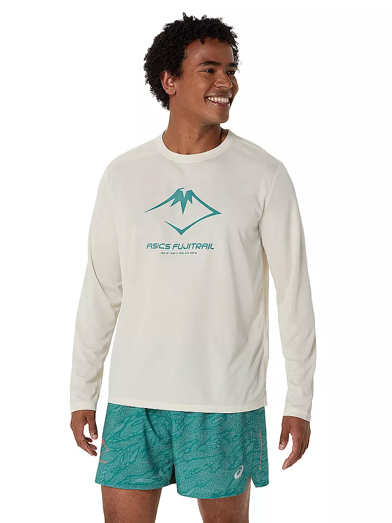 ASICS | Maglietta da running da uomo Fujitrail Logo LS Top | Bianco