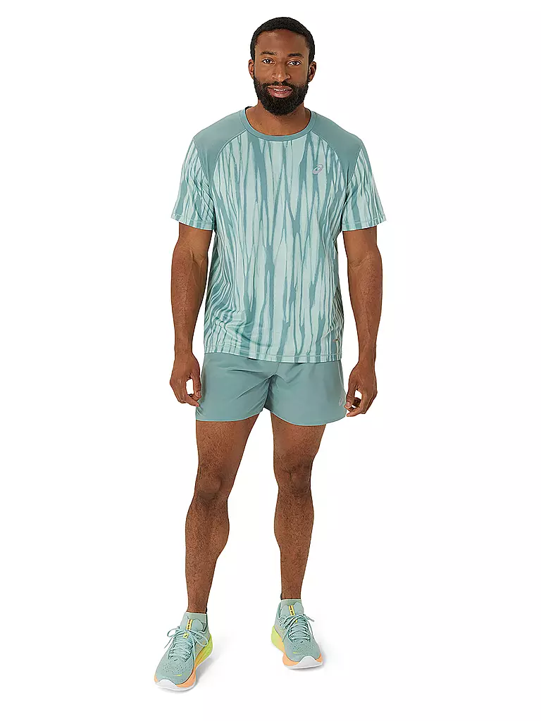 ASICS | Maglietta da running da uomo Road All Over Print SS Top | Blu chiaro