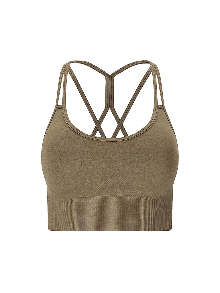 Reggiseno sportivo da donna Missor Seamless a basso supporto oliva L/XL