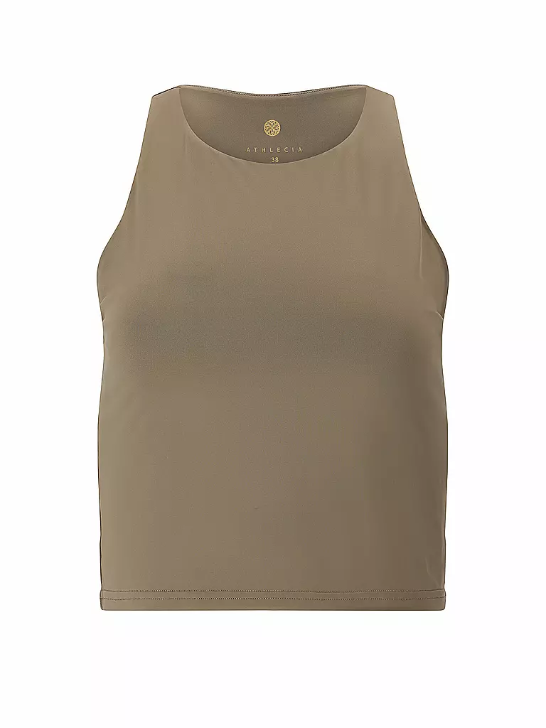 ATHLECIA | Canotta fitness cropped Rihal da donna | Oliva
