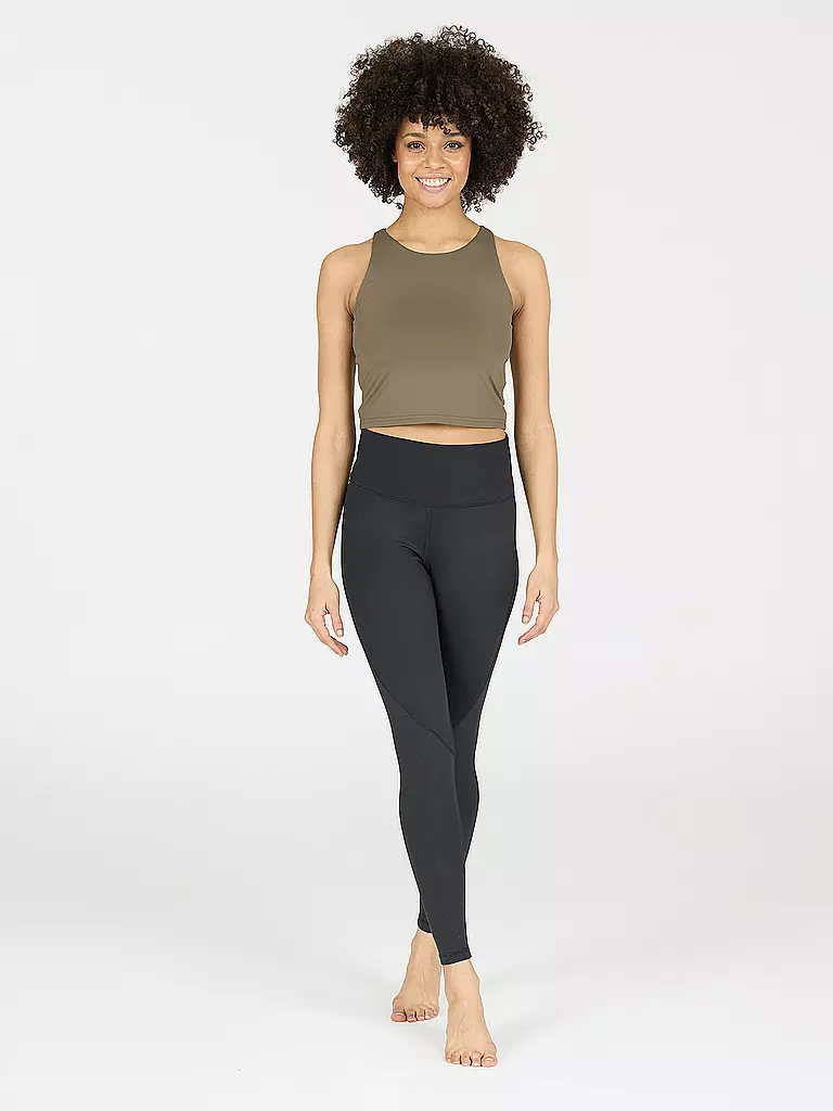 ATHLECIA | Canotta fitness cropped Rihal da donna | Oliva
