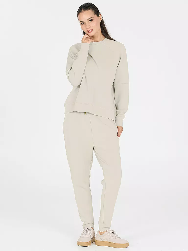 ATHLECIA | Felpa da fitness da donna Jacey con girocollo | Beige