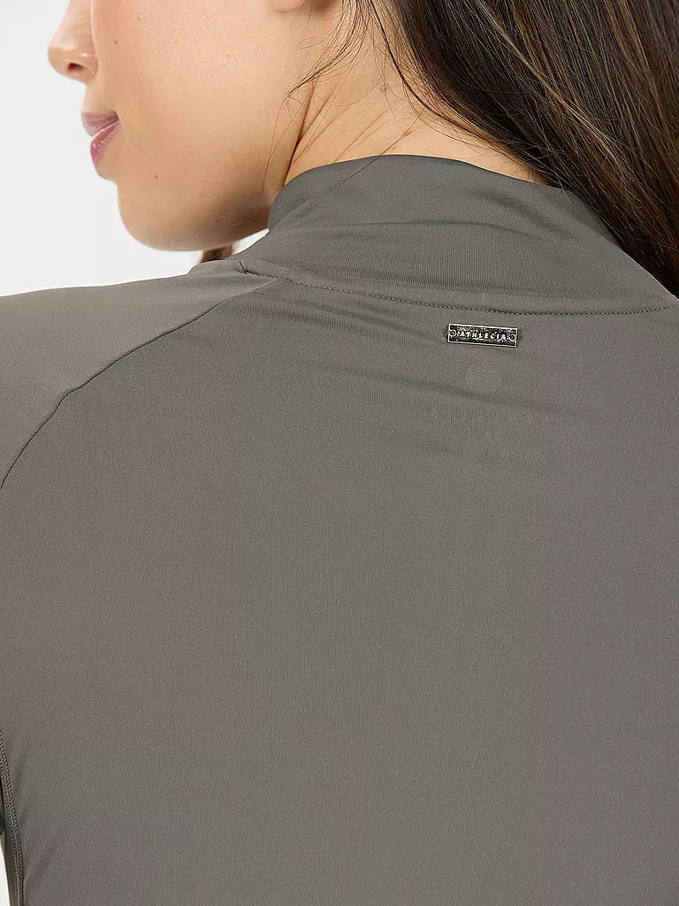 ATHLECIA | Maglietta da fitness da donna Grina 1/2 zip | Oliva