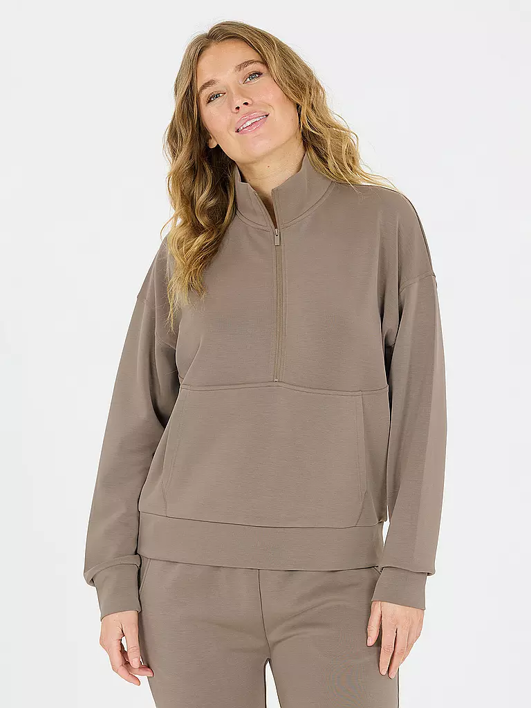 ATHLECIA | Sweater da donna Jillnana con mezza zip | Oliva
